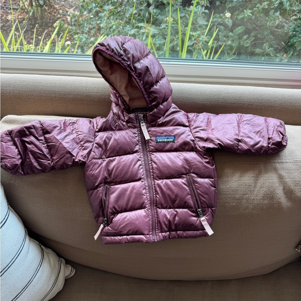 Patagonia Maroon Baby Puffer Jacket 3-6m